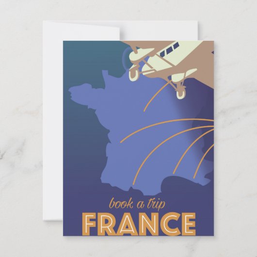 Frankrijk vintage stijl reisposter (Achterkant)