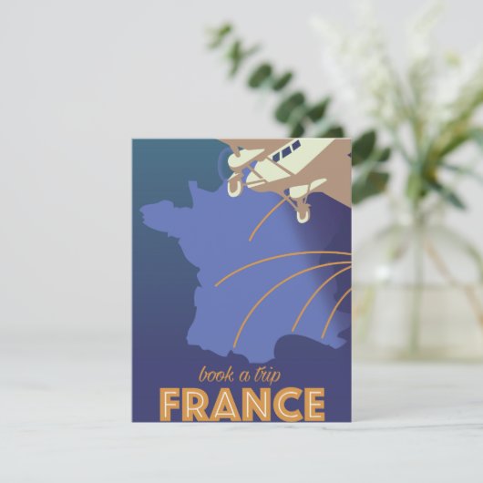 Frankrijk vintage stijl reisposter (Staand voorkant)