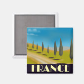 Frankrijk vintage stijl reisposter magneet (Voorkant / Achterkant)