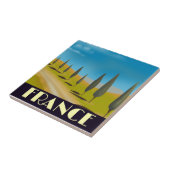 Frankrijk vintage stijl reisposter tegeltje (Zijkant)