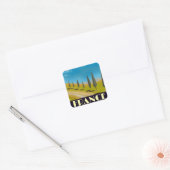 Frankrijk vintage stijl reisposter vierkante sticker (Envelop)