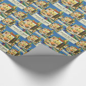 FRANKRIJK Vintage Travel inpakpapier (Hoek)