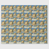 FRANKRIJK Vintage Travel inpakpapier (Vlak)