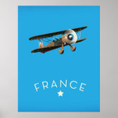 Frankrijk vintage vluchtposter poster (Voorkant)