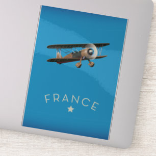 Frankrijk vintage vluchtposter sticker
