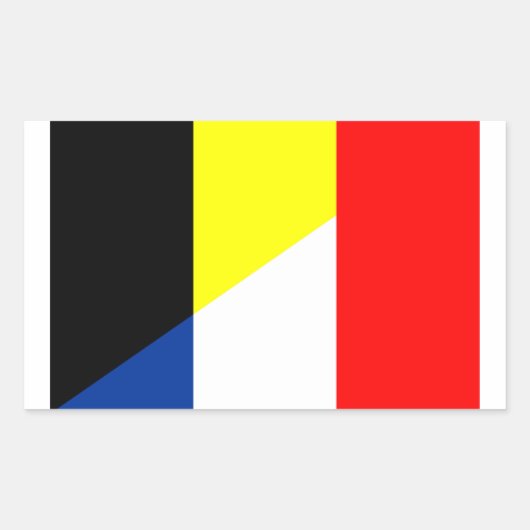 frankrijk vlag belgië vlag rechthoekige sticker (Voorkant)