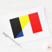 frankrijk vlag belgië vlag rechthoekige sticker (Envelop)