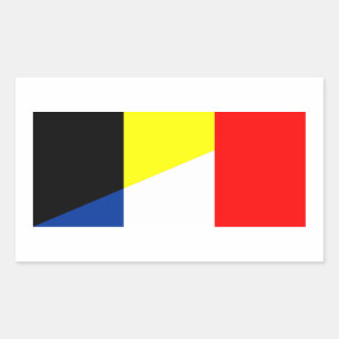 frankrijk vlag belgië vlag rechthoekige sticker
