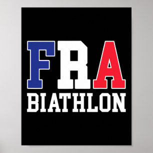 Frankrijk Vlag Biathlonist - Franse Fra Biathlon Poster