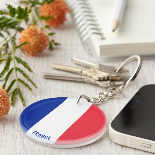 Frankrijk vlag charming patriottic sleutelhanger (Voorkant Rechts)