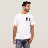 Frankrijk Vlag en kaart T-Shirt (Voorkant volledig)