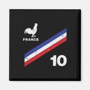 Frankrijk Vlag Haan Nummer 10 Voetbal Fan Mannen V Magneet