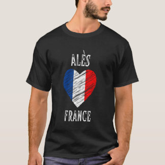 Frankrijk Vlag Hart Ales Stad T-shirt