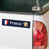 Frankrijk Vlag Hart + Landkaart Bumpersticker (Op Truck)