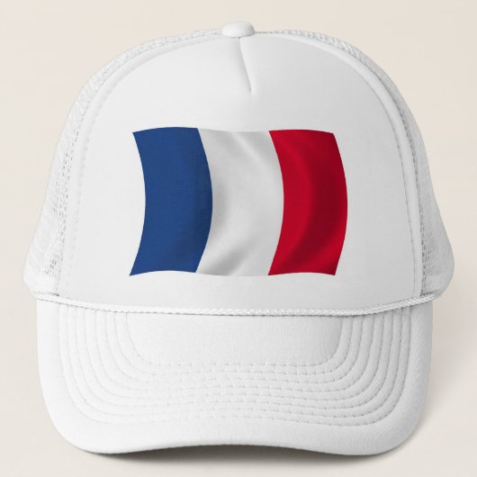 Frankrijk Vlag Hoed Trucker Pet (Voorkant)