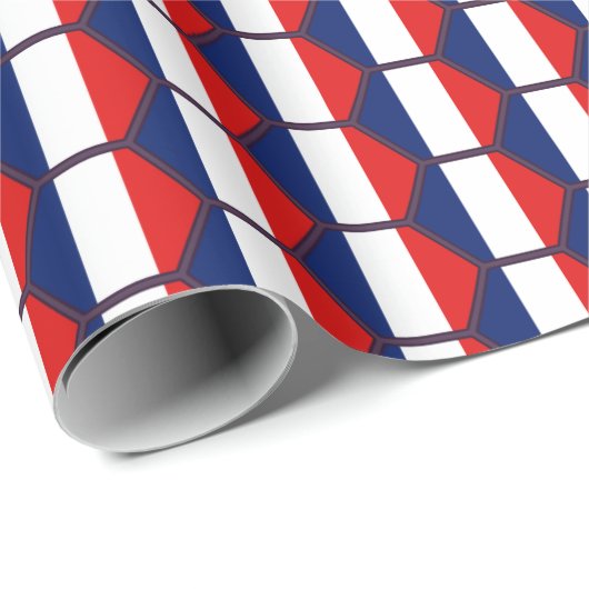 Frankrijk Vlag Honeycomb Wrapping Paper Cadeaupapier (Rol Hoek)