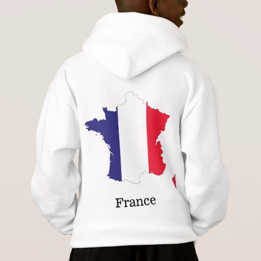 Frankrijk Vlag in kaart Souvenir Design (Achterkant)