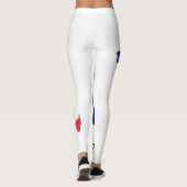 Frankrijk Vlag in kaart Souvenir Design Leggings (Achterkant)