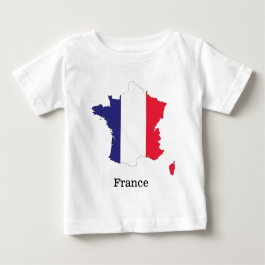 Frankrijk Vlag in Kaart Souvenir Ontwerp (Voorkant)