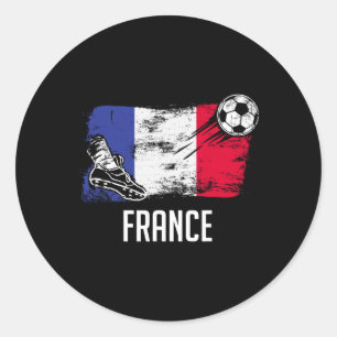 Frankrijk Vlag Jersey Frans Voetbalteam Frans Ronde Sticker