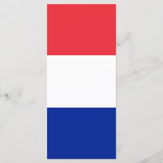 Frankrijk vlag kleuren Frans diner Menu (Achterkant)