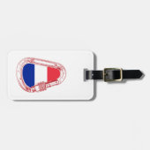 Frankrijk vlag Klim Carabiner Bagagelabel (Voorkant horizontaal)