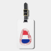 Frankrijk vlag Klim Carabiner Bagagelabel (Voorkant verticaal)
