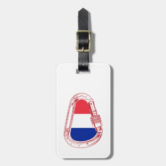Frankrijk vlag Klim Carabiner Bagagelabel (Voorkant verticaal)