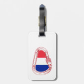 Frankrijk vlag Klim Carabiner Bagagelabel (Achterkant verticaal)