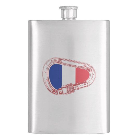 Frankrijk vlag Klim Carabiner Flacon (Voorkant)