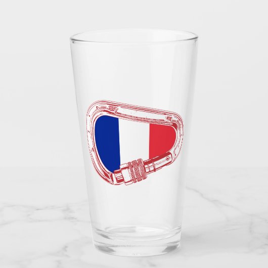 Frankrijk vlag Klim Carabiner Glas (Voorkant)