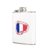 Frankrijk vlag Klim Carabiner Heupfles (Links)