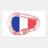 Frankrijk vlag Klim Carabiner Rechthoekige Sticker (Voorkant)