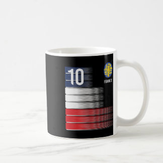 Frankrijk Vlag Nummer 10 Frans Voetbal Mannen Vrou Koffiemok