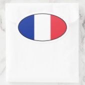 Frankrijk Vlag Ovale Sticker (Tas)
