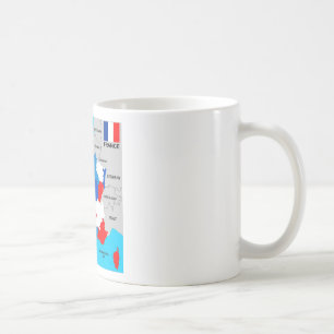 frankrijk vlag politieke kaart koffiemok