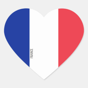 Frankrijk Vlag Prachtig Patriottisch Hart Sticker