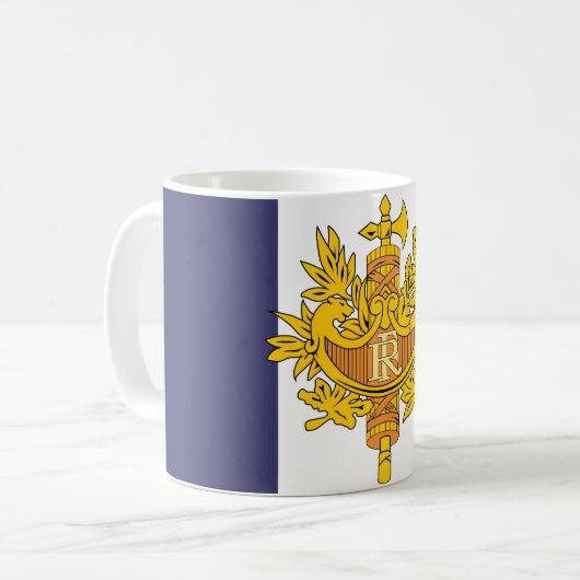 Frankrijk vlag telefoonhoesje koffiemok (Voorkant links)