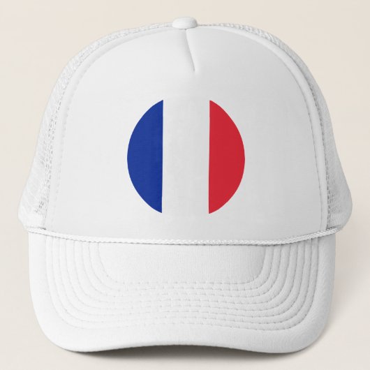 Frankrijk Vlag Trucker Hoed Pet (Voorkant)