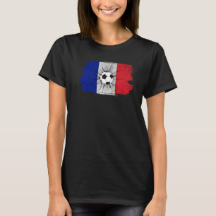 Frankrijk Vlag Voetbal Football Frans Football Ven T-shirt