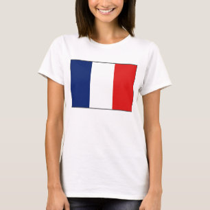 Frankrijk Vlag x kaart T-Shirt