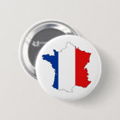 frankrijk : vlaggelvlag ronde button 5,7 cm (Voorkant /achterkant)