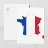 Frankrijk Vlaggenkaart FR Briefkaart (Voorkant / Achterkant)