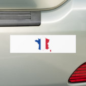 Frankrijk Vlaggenkaart FR Bumpersticker (Op auto)