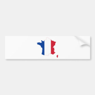 Frankrijk Vlaggenkaart FR Bumpersticker