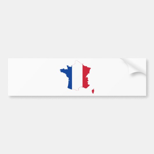 Frankrijk Vlaggenkaart FR Bumpersticker (Voorkant)