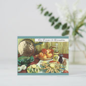  Frankrijk, voedsel, Les Cuisses de Grenouilles Briefkaart (Staand voorkant)