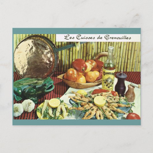  Frankrijk, voedsel, Les Cuisses de Grenouilles Briefkaart (Voorkant)