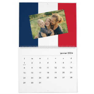 Frankrijk   Voeg uw foto toe Franse vlag 2026 Kalender