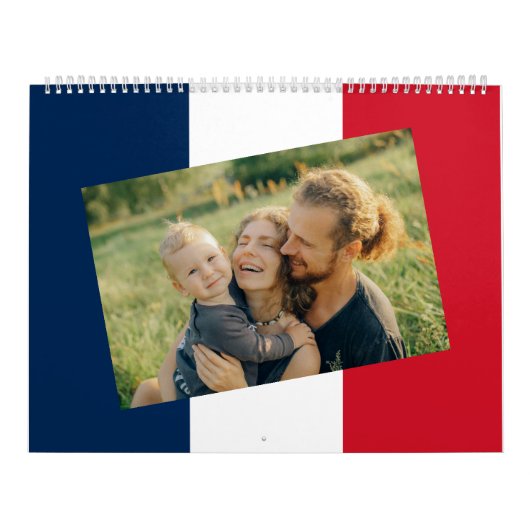 Frankrijk | Voeg uw foto toe Franse vlag 2026 Kalender (Hoes)